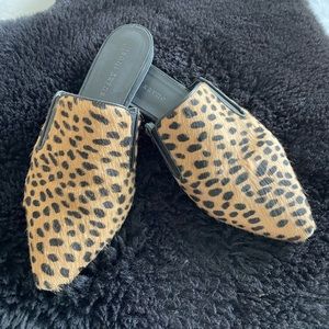 Jenny Kanye  Cheeta Calf Hair Mule. Size 7. Gently worn.